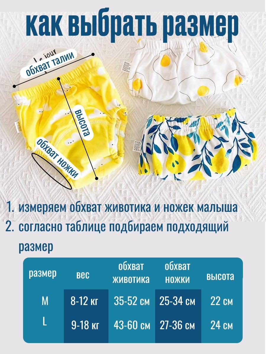 Эко-трусики Лучик Limon3 3 шт, макс. вес 12