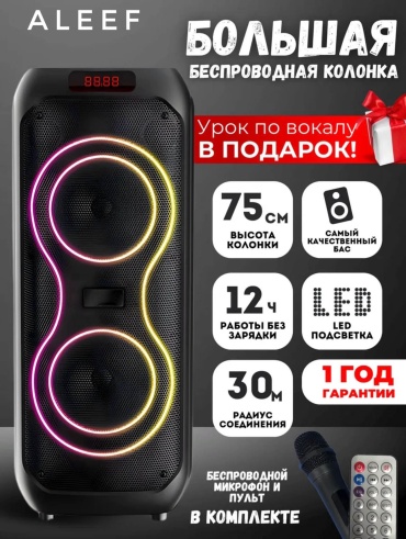 Портативная колонка Aleef Singe8239 черный
