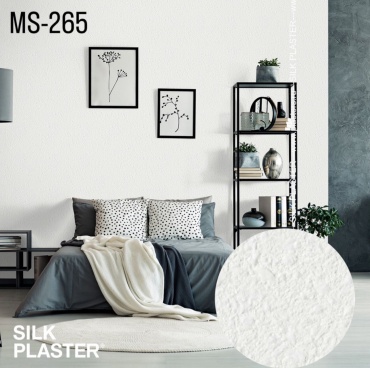 Жидкие обои Silk Plaster Мастер мелкорельефная структура, цвет белый, 1 кг