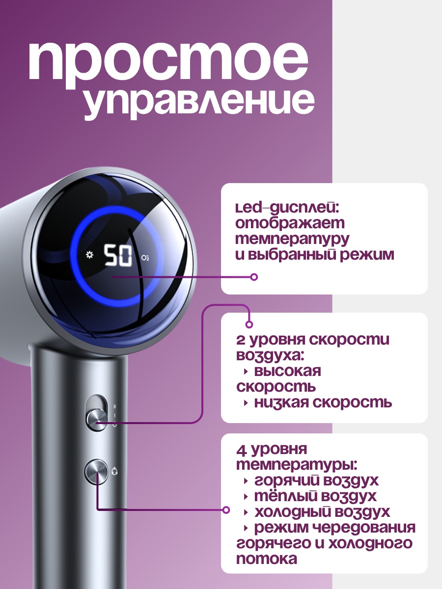 A-LIQE S9 Ionic фен серый