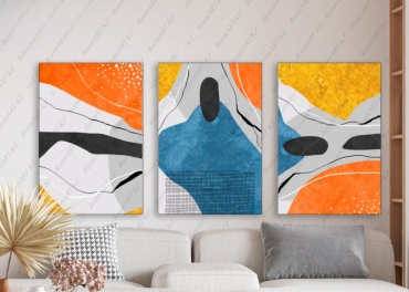 Room Art KZ модульная картина Живопись абстрактная 200x100 см