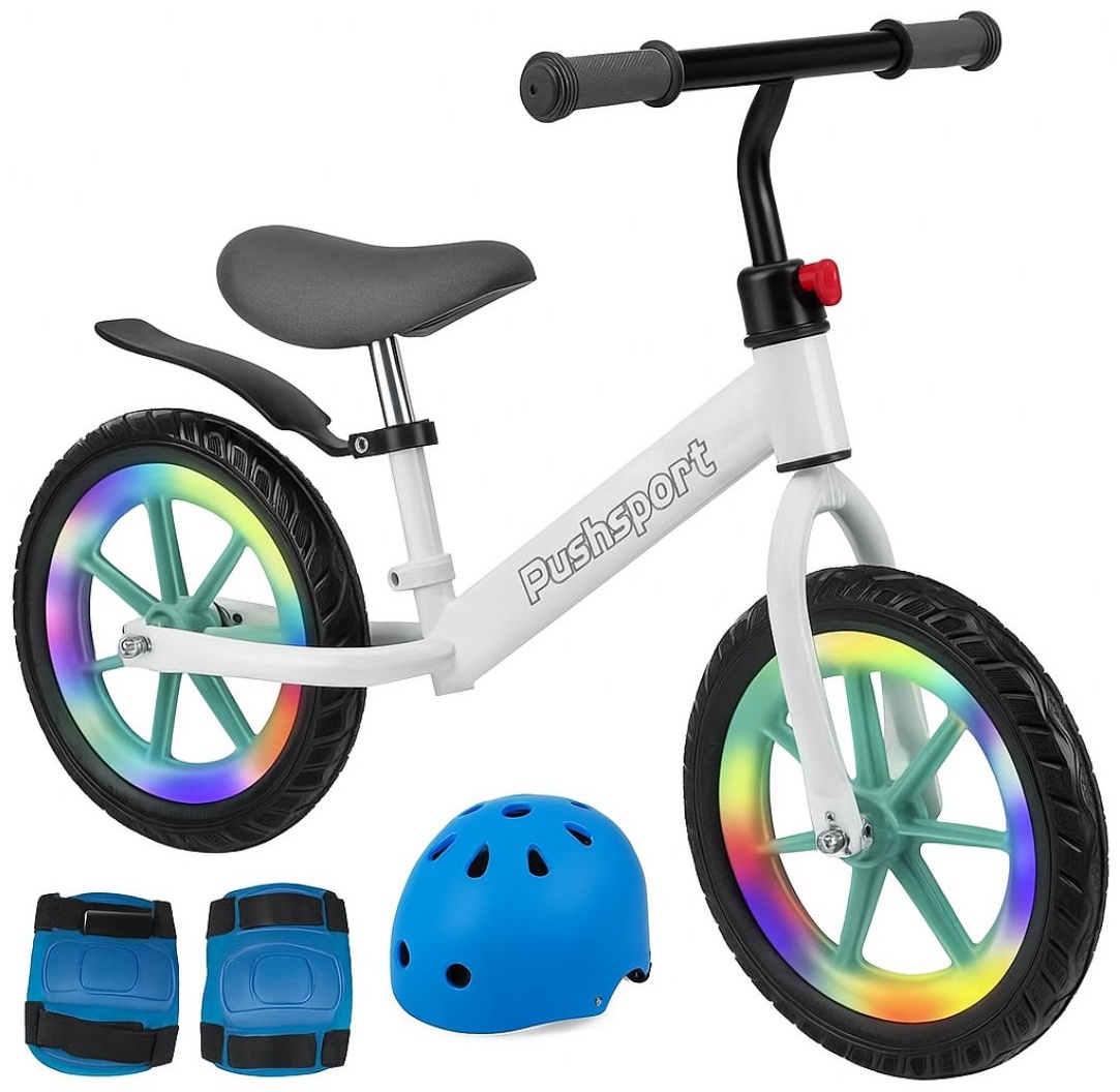 Беговел классический Pushsport 121 белый