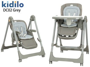Стульчик трансформер Kidilo DC02 Grey серый
