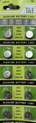 Батарейка AG7 T&amp;E 10 шт