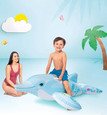 Intex игрушка-наездник 58535NP голубой