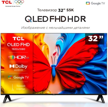 Телевизор TCL 32S5K 81 см черный