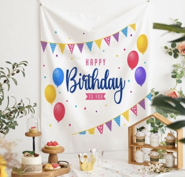 Фотозона Happy Birthday  1,5*2м