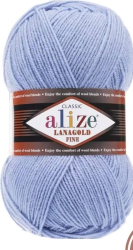 Моток Alize lanagold fine 40 Голубой 390 м 100 г