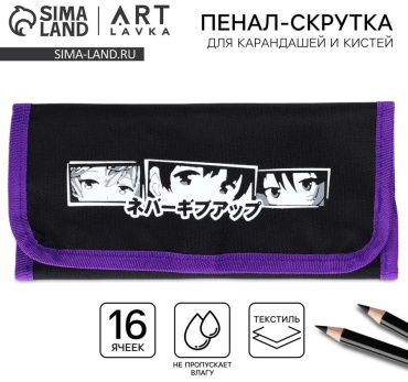 Пенал 290524647, застежка молния, черный