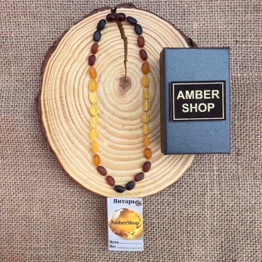 Бусы AmberShop 1682228 длина 35 см натуральный янтарь янтарь