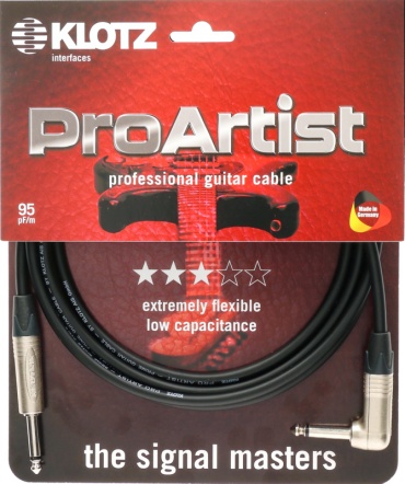PRON-PR Pro Artist Instr. Cable 4,5m Jack 2p - Jack 2p 90°