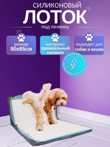 Лоток с бортиком серый