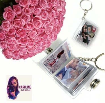 Именной подарок Caroline_design фотокнига Мини альбом брелок