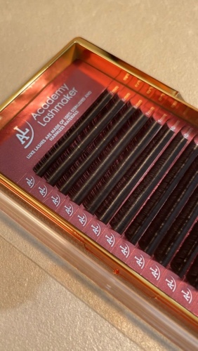 Academy Lashmaker ленточные C 0.07 мм коричневый mix 7-14 мм