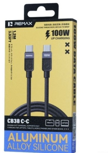 Кабель Remax USB TypeC (M), 1.2 м, CB38 C-C черный