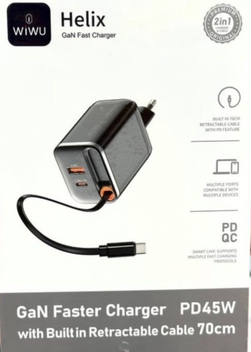 WIWU Wi-GO21 USB Type-C, USB черный