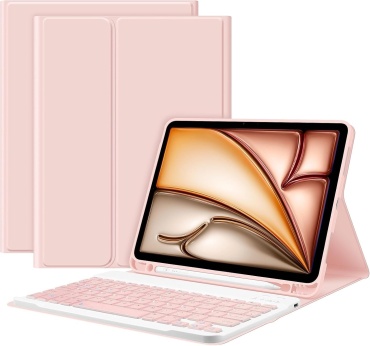 Чехол DEPREMIOS для Samsung Galaxy Tab S9, Galaxy Tab S9 FE, Galaxy Tab S10 FE, Galaxy Tab S10 Lite 11 дюйм розовый