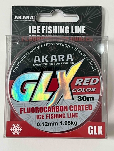 Леска Akara монофильная GLX 0.12 мм красный