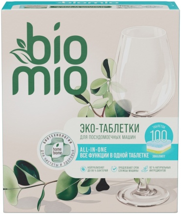 Таблетки BioMio Эко с эфирным маслом эвкалипта 100 шт