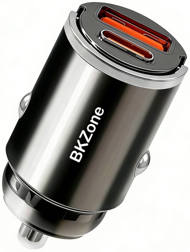 Зарядное устройство BKZone BKZ100W01 USB Type-C, USB 100 Вт серебристый