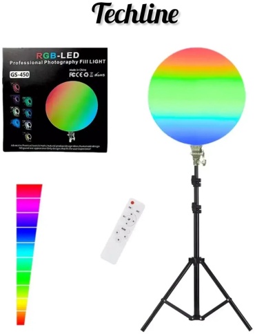 Кольцевая лампа Techline Круглая светодиодная лампа 45см с пультом RGB-LED GS-450