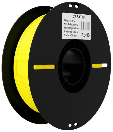 Creat3D PLA+ 1.75 мм 1 кг лимонно-желтый прозрачный