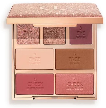 Charlotte Tilbury Hollywood instant look in a palette румяна, бронзер, хайлайтер Dreamy bronzed beauty