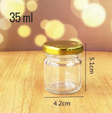Банка 35ml, стекло, металл