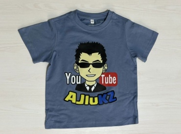 Футболка AJluKZ Логотип синий