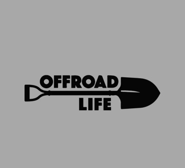 Наклейка OFF ROAD. Лопата. Чёрная 20×5см