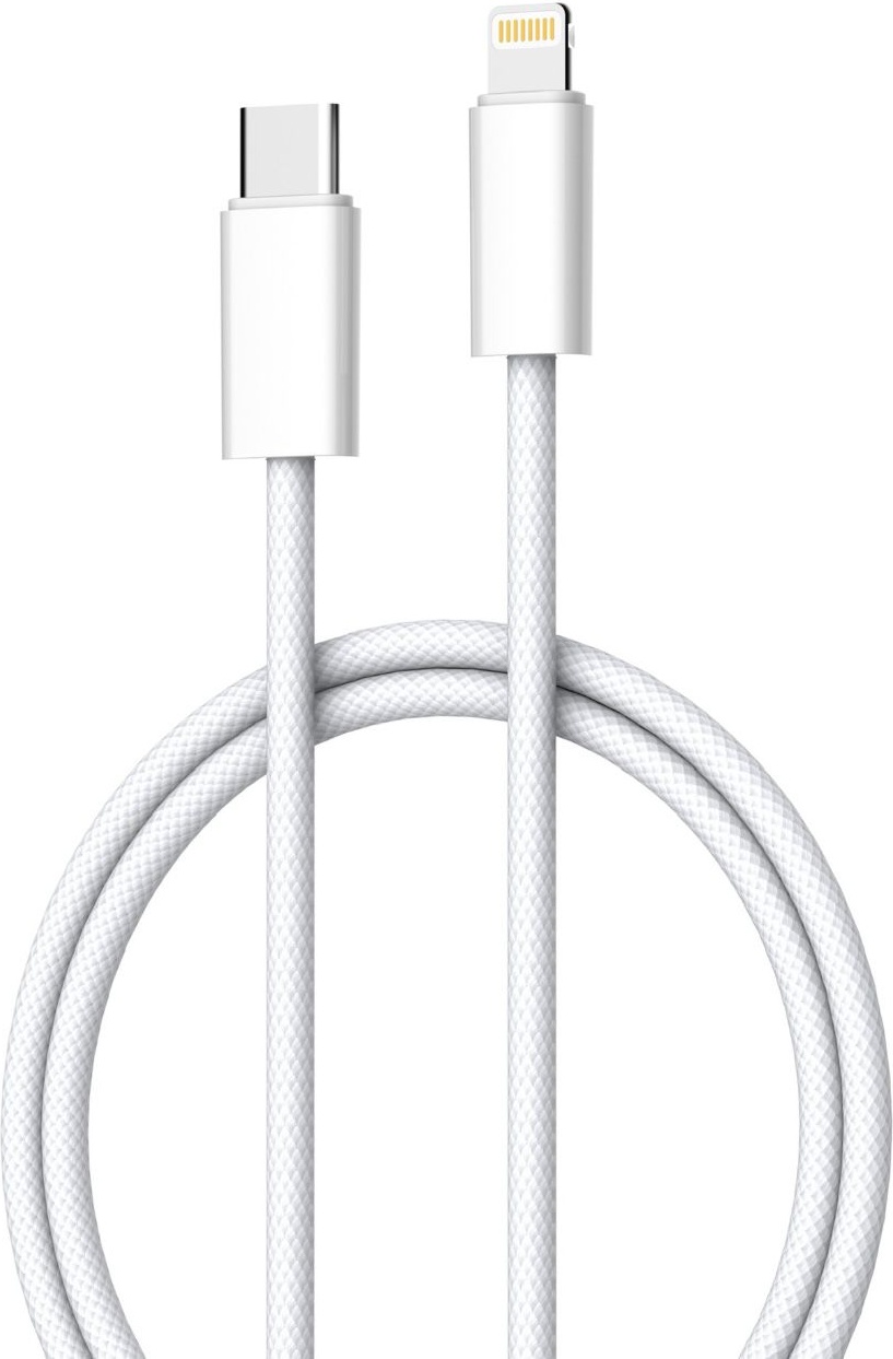 Кабель LDNIO USB TypeC (M), Lightning (M), 2 м, белый