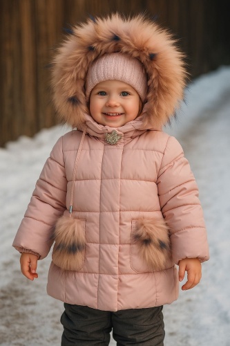 Пуховик Lebo Junior розовый