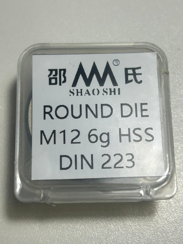 Плашка Shao Shi Плашка DIN223 ROUND DIE M12 6g HSS М12 1.75 мм, 1 шт