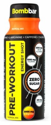Предтренировочный комплекс BombBar PRE-workout energy shot Вишня 100 мл