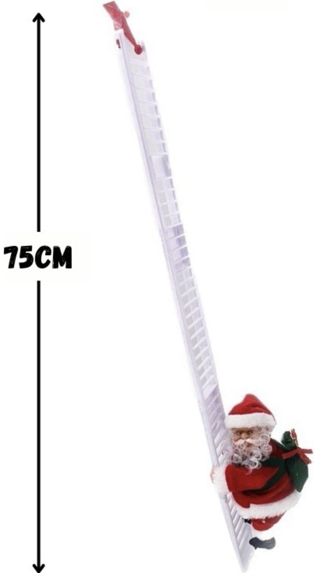 Санта на лестнице 75 см