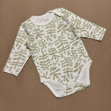Боди Twins Textile белый, хаки