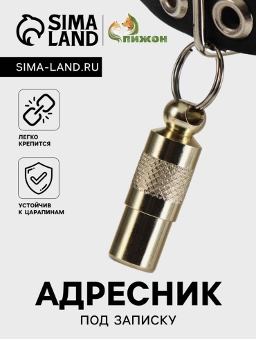 Пижон капсула-адресник серебристый