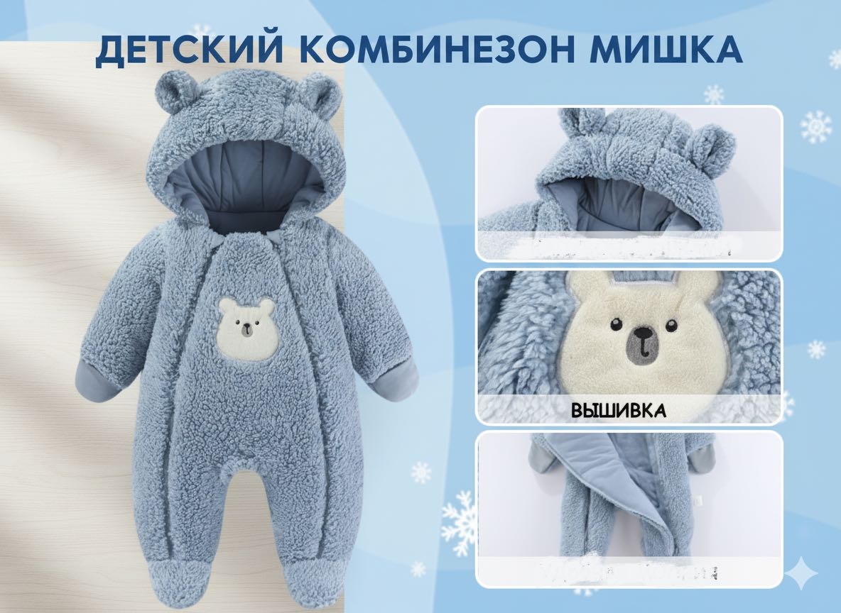 Комбинезон синий