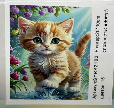 Котенок рисование 30/20