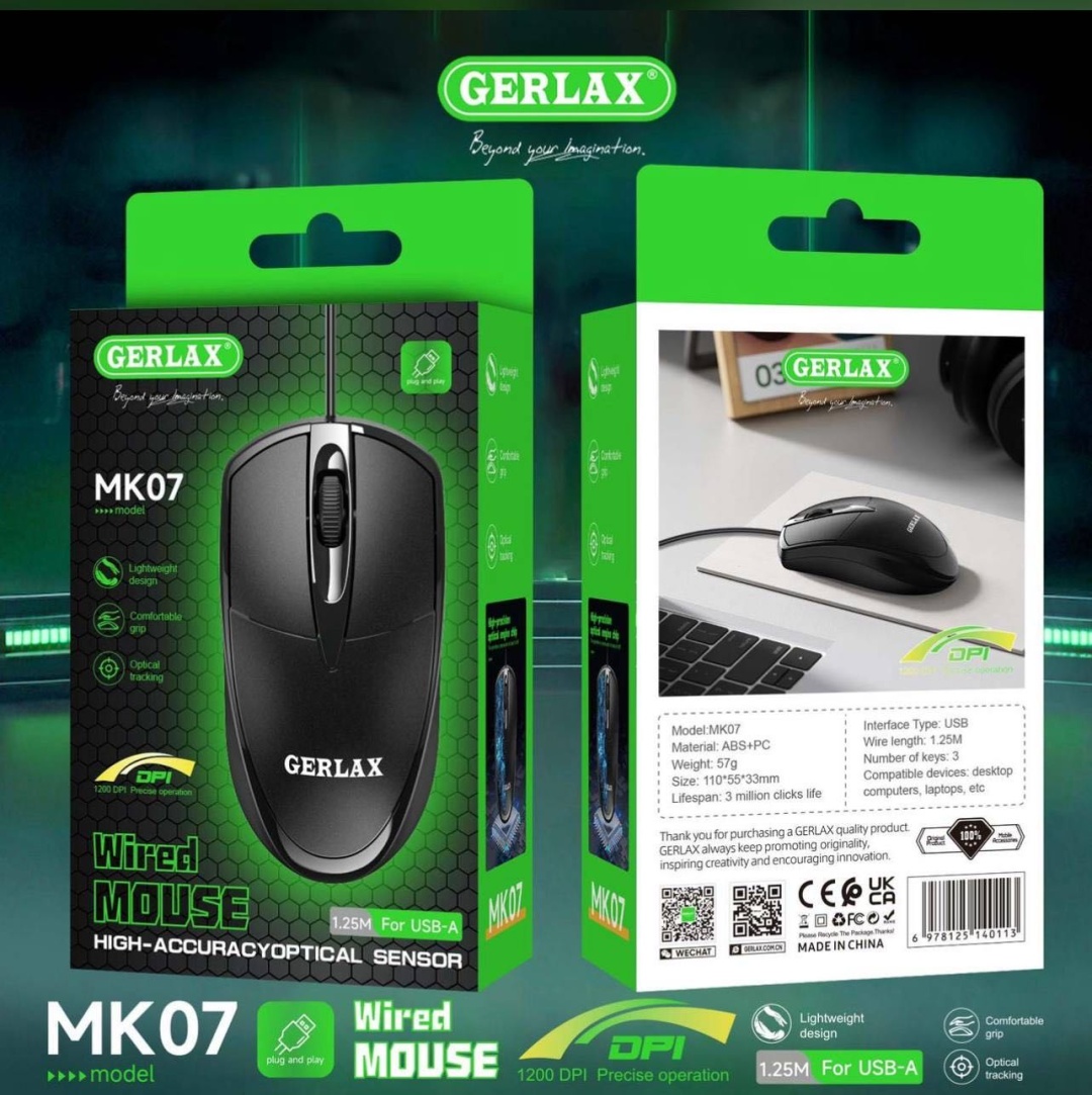 Мышь GERLAX Mk07 черный
