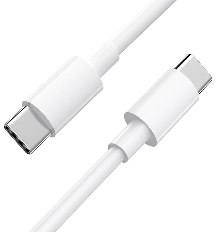 Кабель Union USB TypeC (F), USB TypeC (M), 1 м, белый