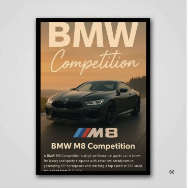 Картина Bmw 21x29.7 см