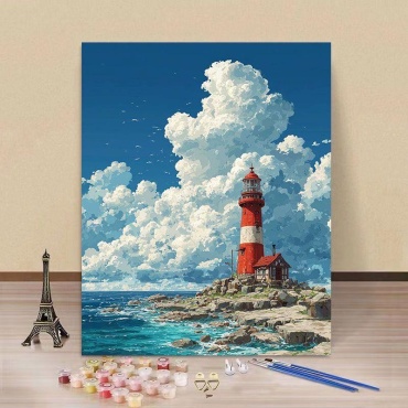 Маяк холст на подрамнике 50x40 см