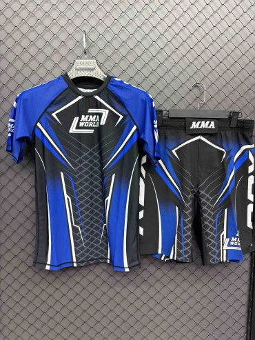 Форма для бокса, для грэпплинга, для MMA черный, синий 46