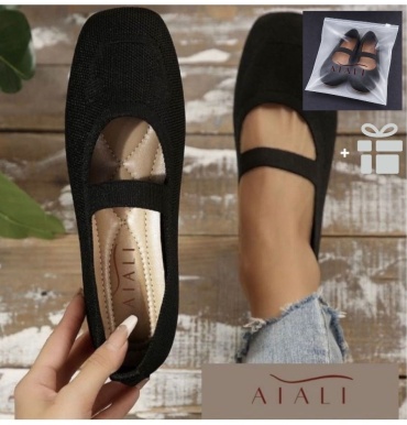 Балетки AIALI графит, черный