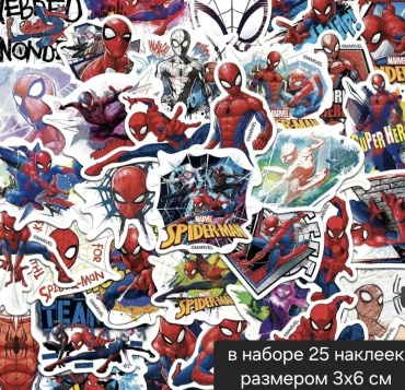 Лист Стикеры Человек паук 25