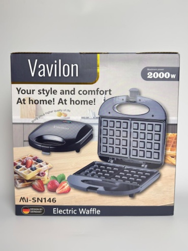 Вафельница Vavilon V146N черный