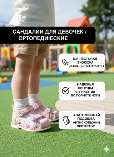 Сандалии розовый