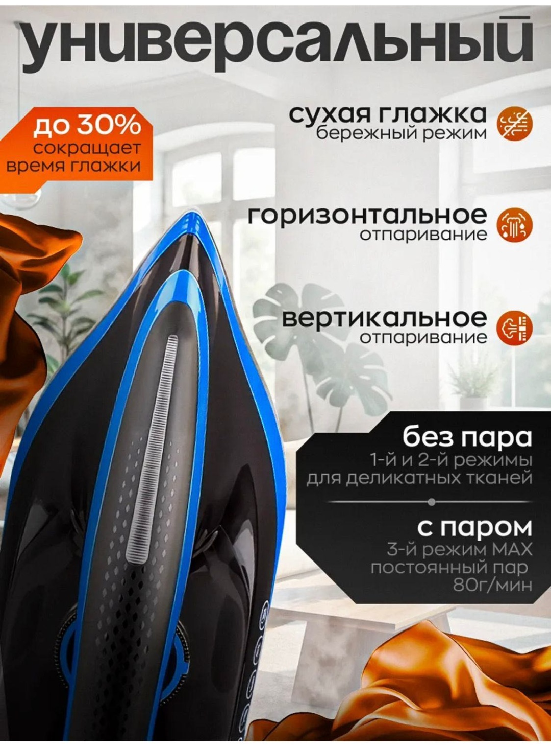Утюг EZZO EZ-10 синий