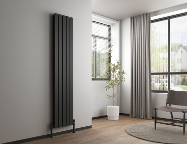 Трубчатый FLAT DOUBLE 5 BLACK стальной 376х1800 мм